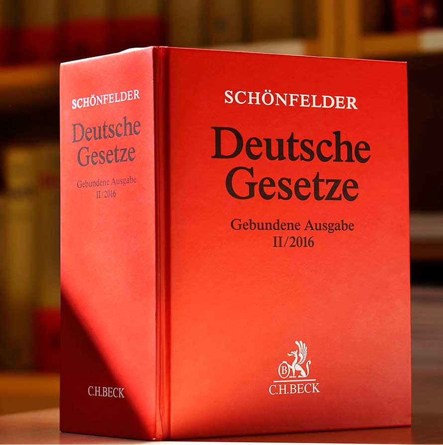 Buch Schönfelder mit dem Titel Deutsche Gesetze in gebundener Ausgabe