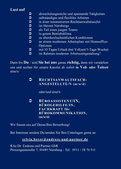 RA-FA + Büroschreibkraft Bewerbung_p Homepage aktuell